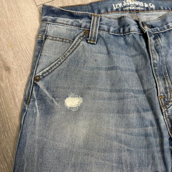 Vintage Levi's 504 Men's Blue Straight Leg Denim Jeans - Size 33x27 - Picture 7 of 10